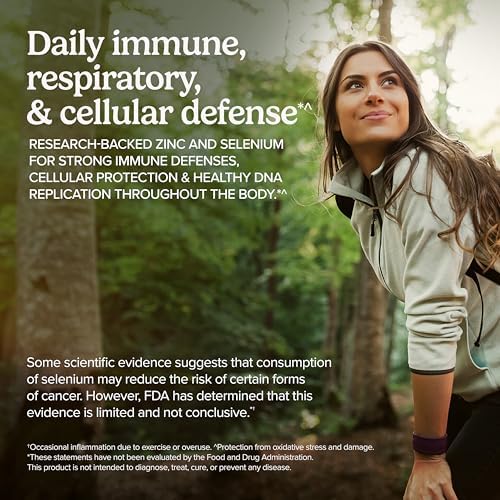 Terry Naturally Zinc Plus Selenio - Suplemento para la Salud Inmunológica y Respiratoria - 60 Cápsulas de Zinc Bisglicinato y Selenio - imagen 2