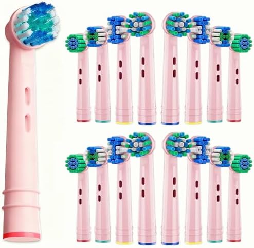 Cabezas de Cepillo de Repuesto para Oral-B Pro 500/1000/1500/2000/3000 - Diseño a Juego Rosa para Mango Pro 1000 Rosa, Cerdas Suaves, Multi-Estilo, - imagen 1