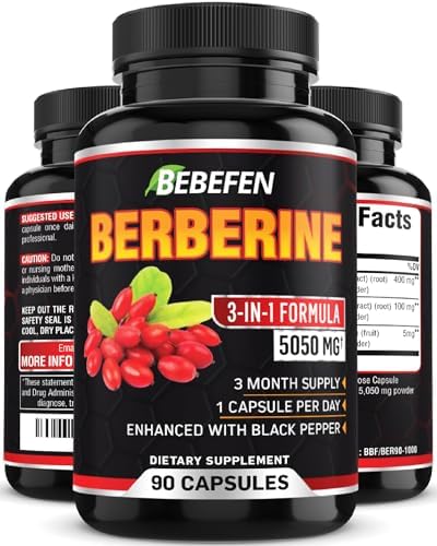 Cápsulas de Berberina BEBEFEN con Extracto de Pimienta Negra - 90 Cápsulas - Suministro para 3 Meses - imagen 1