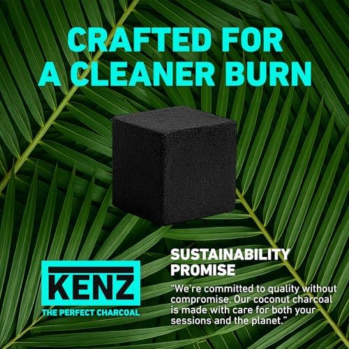 Cubes de Carbón de Coco KENZ 25 mm — 100% Natural, Bajo en Cenizas, 72 piezas - imagen 7