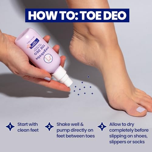 Spray para Pies Megababe Toe Deo que Bloquea Olores | 3.8 fl oz - imagen 4