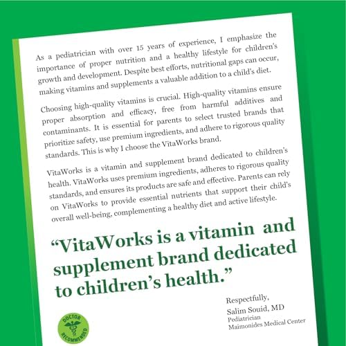 Tabletas Masticables VitaWorks Kids para el Apoyo Inmunológico con Elderberry, Vitamina C y Zinc, Sabor a Frutas Mixtas, Veganas, Sin Gluten, No OMG, - imagen 6
