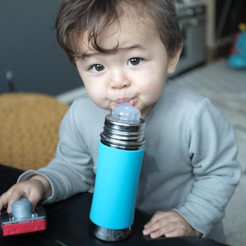 Pura Kiki Popote para Niños 6M+ con Protector de Sorbido - Transparente y Silicona, Sin Plástico, Certificado MadeSafe, Silicona Médica - 1 Paquete - imagen 7