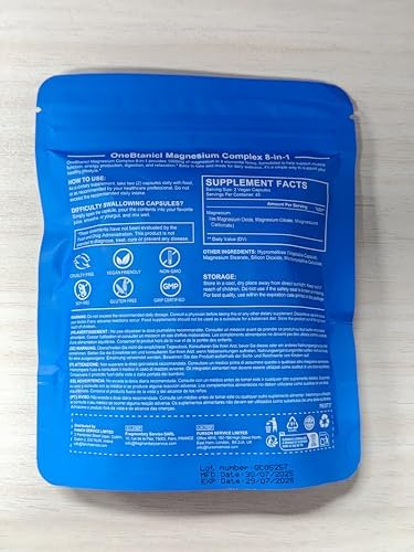 Suplemento Complejo de Magnesio 8 en 1, 90 Cápsulas, con Glicinato, Citrato, Malato y Taurato de Magnesio, Absorción Fácil para Sueño, Relajación - imagen 7