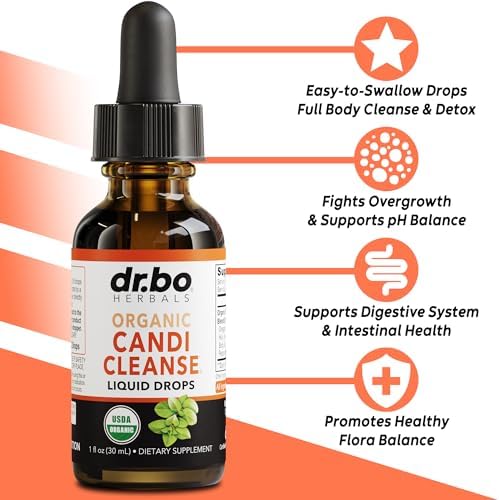 Candi Cleanse Suplemento Líquido de Soporte - Aceite de Orégano Orgánico y Extracto de Nogal Negro - Complejo Equilibrante Extra Fuerte, Limpiador - imagen 2