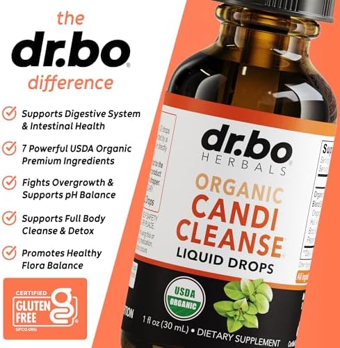Candi Cleanse Suplemento Líquido de Soporte - Aceite de Orégano Orgánico y Extracto de Nogal Negro - Complejo Equilibrante Extra Fuerte, Limpiador - imagen 4