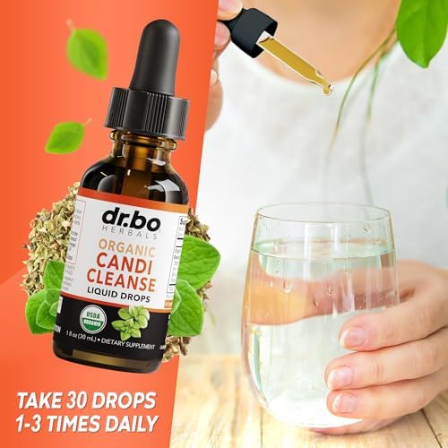Candi Cleanse Suplemento Líquido de Soporte - Aceite de Orégano Orgánico y Extracto de Nogal Negro - Complejo Equilibrante Extra Fuerte, Limpiador - imagen 7