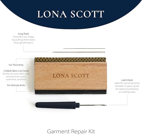 Kit Completo de Reparación de Prendas: Peine para Lint, Peine de Cachemira, Peine de Lana, Quitapelusas, Agujas para Reparar Enganches, Gancho de - imagen 2