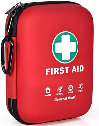 Kit de ros Auxilios General Medi - 170 Piezas, Funda Dura y Ligera - Ideal para Viajes, Hogar, Oficina, Vehículo, Camping y Actividades al Aire Libre - imagen 1