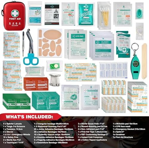 Kit de ros Auxilios General Medi - 170 Piezas, Funda Dura y Ligera - Ideal para Viajes, Hogar, Oficina, Vehículo, Camping y Actividades al Aire Libre - imagen 2