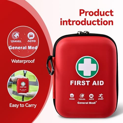 Kit de ros Auxilios General Medi - 170 Piezas, Funda Dura y Ligera - Ideal para Viajes, Hogar, Oficina, Vehículo, Camping y Actividades al Aire Libre - imagen 6