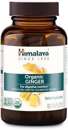 Himalaya Jengibre Orgánico, Suministro para 60 Días - Suplemento Digestivo para Náuseas, Malestar Estomacal y Acidez - Orgánico USDA, Vegano, No GMO, - imagen 1