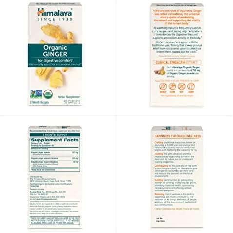 Himalaya Jengibre Orgánico, Suministro para 60 Días - Suplemento Digestivo para Náuseas, Malestar Estomacal y Acidez - Orgánico USDA, Vegano, No GMO, - imagen 7