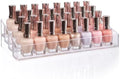 Soporte de Botellas de Esmalte de Uñas STORi | Organizador Rectangular de Plástico Transparente para hasta 40 Botellas, Estante de 4 Niveles para - imagen 1