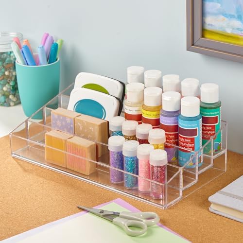 Soporte de Botellas de Esmalte de Uñas STORi | Organizador Rectangular de Plástico Transparente para hasta 40 Botellas, Estante de 4 Niveles para - imagen 4