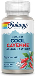 Solaray Cayena Extra Fuerte 100,000 Unidades de Calor - Suplemento en Cápsulas con Capsaicina para Hombres y Mujeres, Fórmula Bio-Cool con Escoba de - imagen 1