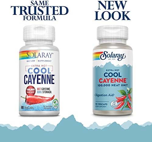 Solaray Cayena Extra Fuerte 100,000 Unidades de Calor - Suplemento en Cápsulas con Capsaicina para Hombres y Mujeres, Fórmula Bio-Cool con Escoba de - imagen 2