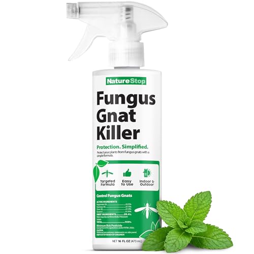 NatureStop Spray Insecticida para Moscas de Hongos, Tratamiento Rápido para Suelo y Plantas de Interior, 16 oz (475 mL) - imagen 1