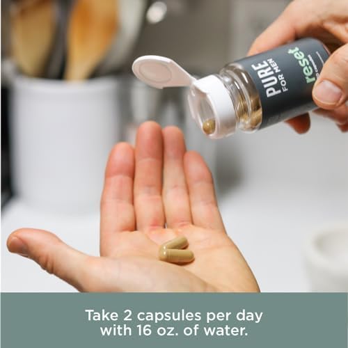 Suplemento Detox Pure for Men, Reset | Promueve la Salud Digestiva y del Intestino, Elimina Toxinas y Apoya el Sistema Inmunológico, Limpieza de - imagen 5