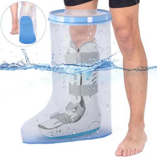 Cubierta de Yeso Impermeable Extra Ancha Fxdunjr para Ducha con Fondo Antideslizante, Protector Reutilizable para Botas de Cirugía y Vendajes, Botín - imagen 8