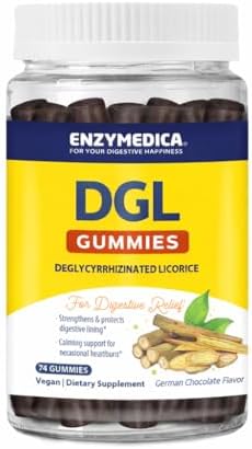Suplemento Enzymedica DGL para Hombres y Mujeres - Gomitas de Regaliz Deglicirrizinado para Apoyo Digestivo y Salud Intestinal, Alivia el Estómago y - imagen 1