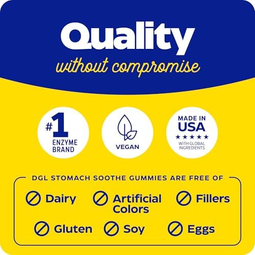 Suplemento Enzymedica DGL para Hombres y Mujeres - Gomitas de Regaliz Deglicirrizinado para Apoyo Digestivo y Salud Intestinal, Alivia el Estómago y - imagen 8