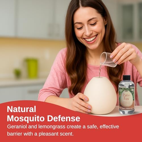 Recarga de Aceite Skeeter Screen 90602 para Huevo de Patio – 8 Fl Oz – Mezcla de Aceites Esenciales con Geraniol y Hierba Limón – Sin DEET, Aroma - imagen 2
