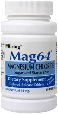 Suplemento Dietético de Cloruro de Magnesio Rising Mag64, Tabletas de Liberación Prolongada de 64 mg, 60 Tabletas (Paquete de 2) - imagen 2
