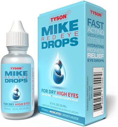 Gotas para los Ojos Tyson 2.0 Mike Red – Alivio Máximo para Ojos Rojos y Lubricante para Ojos Secos, 0.5 fl oz (15mL) - imagen 1