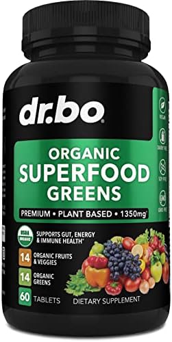 Suplementos Orgánicos de Superalimentos Verdes y Frutas - Tabletas Energéticas de Frutas y Verduras - Mezcla Diaria de Polvo Verde con Alfalfa, - imagen 1