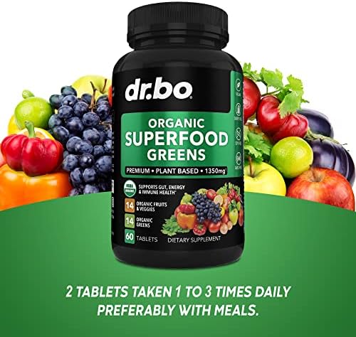 Suplementos Orgánicos de Superalimentos Verdes y Frutas - Tabletas Energéticas de Frutas y Verduras - Mezcla Diaria de Polvo Verde con Alfalfa, - imagen 8