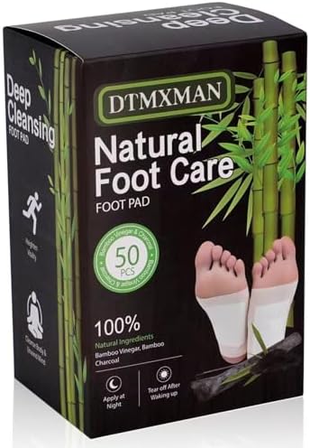 DtMxMan Paquete de 50 Parches para Pies, Limpieza Natural, Promueve el Sueño, Ideal para Relajación Diaria | 50 Parches y 50 Adhesivos - imagen 1