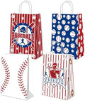 Bolsas de Regalo BQC de 16 Piezas para Fiestas de Béisbol con Asa - Bolsas de Papel para Favors y Decoraciones de Béisbol - imagen 1