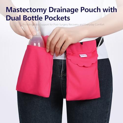 Bolsa de Drenaje para Mastectomía Yesito con Soporte de Ducha Ajustable y Cómodo (Rosa) - imagen 3