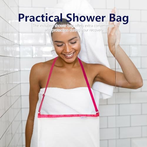 Bolsa de Drenaje para Mastectomía Yesito con Soporte de Ducha Ajustable y Cómodo (Rosa) - imagen 8