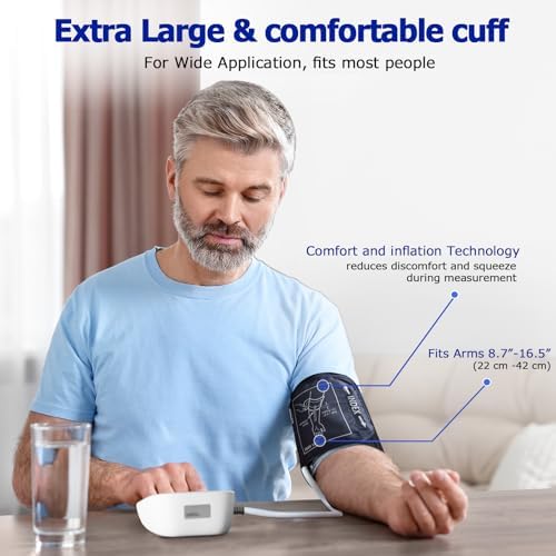 Monitor de Presión Arterial CareLiving para Brazo, Memoria de 2x199 Lecturas, Manguito Ajustable 8.7-16.5, Pantalla Grande con Fondo LED, Bolsa de - imagen 5