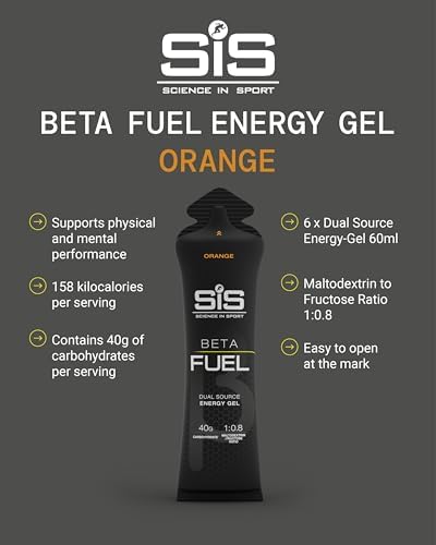 Gel Energético Science in Sport BETA Fuel - Gel Isotónico de Doble Fuente - Energía Rápida - Fácil de Digestionar - Sabor Naranja - Paquete de 6 - imagen 3