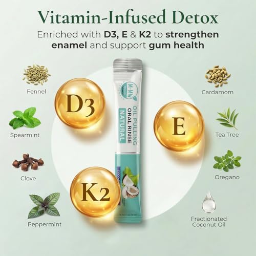 Enjuague Bucal de Aceite de Coco para Oil Pulling - Esenciales de Viaje Portátiles - Aceite Natural para Dientes y Encías - 20 Paquetes de Uso Único - imagen 4