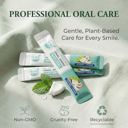 Enjuague Bucal de Aceite de Coco para Oil Pulling - Esenciales de Viaje Portátiles - Aceite Natural para Dientes y Encías - 20 Paquetes de Uso Único - imagen 7