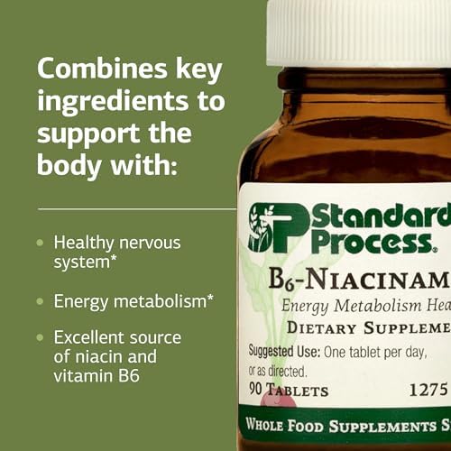 Standard Process B6-Niacinamida - Apoya el Metabolismo Energético y la Salud Cardiaca - Ayuda Digestiva y Circulatoria - Sin Gluten, Sin Lácteos, Sin - imagen 4