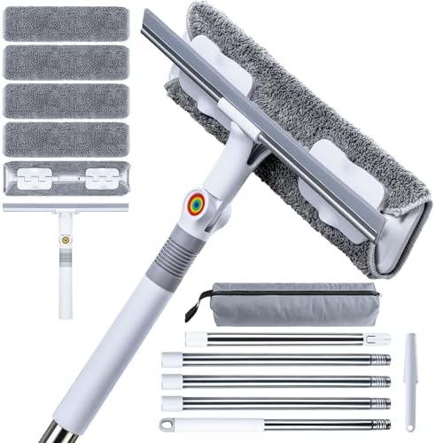 Kit de Limpieza de Ventanas CTIME de 80 con Extensión: Herramienta Profesional para Limpiar Ventanas | Kit de Limpiaparabrisas para Superficies - imagen 1
