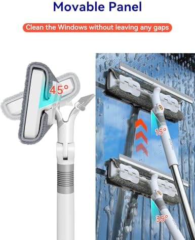 Kit de Limpieza de Ventanas CTIME de 80 con Extensión: Herramienta Profesional para Limpiar Ventanas | Kit de Limpiaparabrisas para Superficies - imagen 8