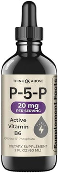 Think Above P5P Gotas Líquidas – Vitamina B6 Activada (Fosfato de Piridoxal) – Fórmula de Rápida Absorción – Soporte para el Sistema Nervioso y - imagen 1