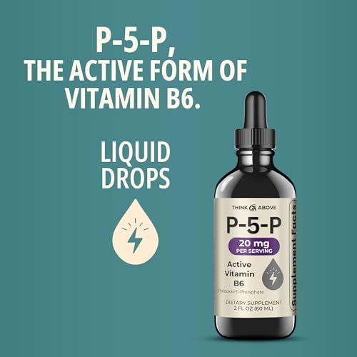 Think Above P5P Gotas Líquidas – Vitamina B6 Activada (Fosfato de Piridoxal) – Fórmula de Rápida Absorción – Soporte para el Sistema Nervioso y - imagen 2