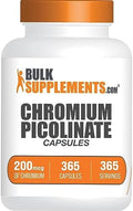 Cápsulas de Picolinato de Cromo BulkSupplements.com - Suplemento Mineral Sin Gluten, 1 Cápsula por Porción, 365 Contenido (Paquete de 1) - imagen 1