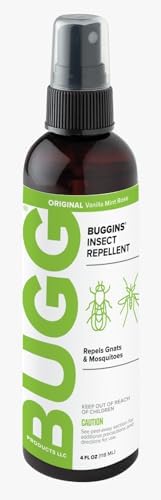 Repelente Natural de Insectos Buggins, Sin DEET, Repele Moscas y Mosquitos, a Base de Plantas, Aroma de Menta Vainilla y Rosa, 4 oz - imagen 1