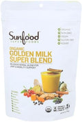 Sunfood Superfoods Mezcla Orgánica de Leche Dorada - Polvo para Latte de Cúrcuma con Jengibre, Pimienta Negra, Canela y Cardamomo, Vegano, Orgánico - imagen 1