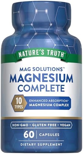 Suplemento de Complejo de Magnesio Nature's Truth 300mg | 60 Cápsulas | 10 Formas: Glicinato, Citrato y Más | Vegano, Sin OGM y Sin Gluten - imagen 1