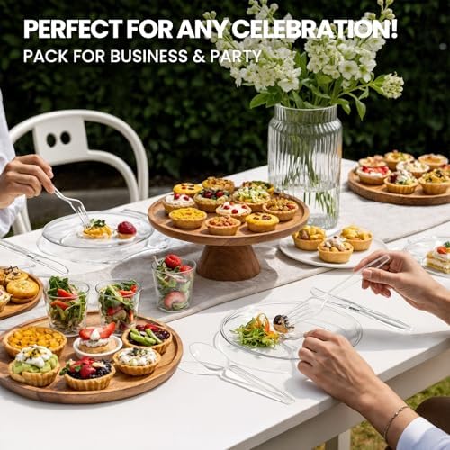 Tenedor de Plástico Transparente Extra Resistente - 240 Piezas, Desechables, Sin BPA y Resistentes al Calor, Ideal para Fiestas y Uso Diario - imagen 7