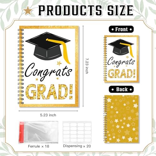 Libro de Tarjetas de Regalo Fprl para Graduación 7 x 5 Pulgadas, 20 Páginas, Organizador de Tarjetas, Álbum de Supervivencia Universitaria, Regalos - imagen 2